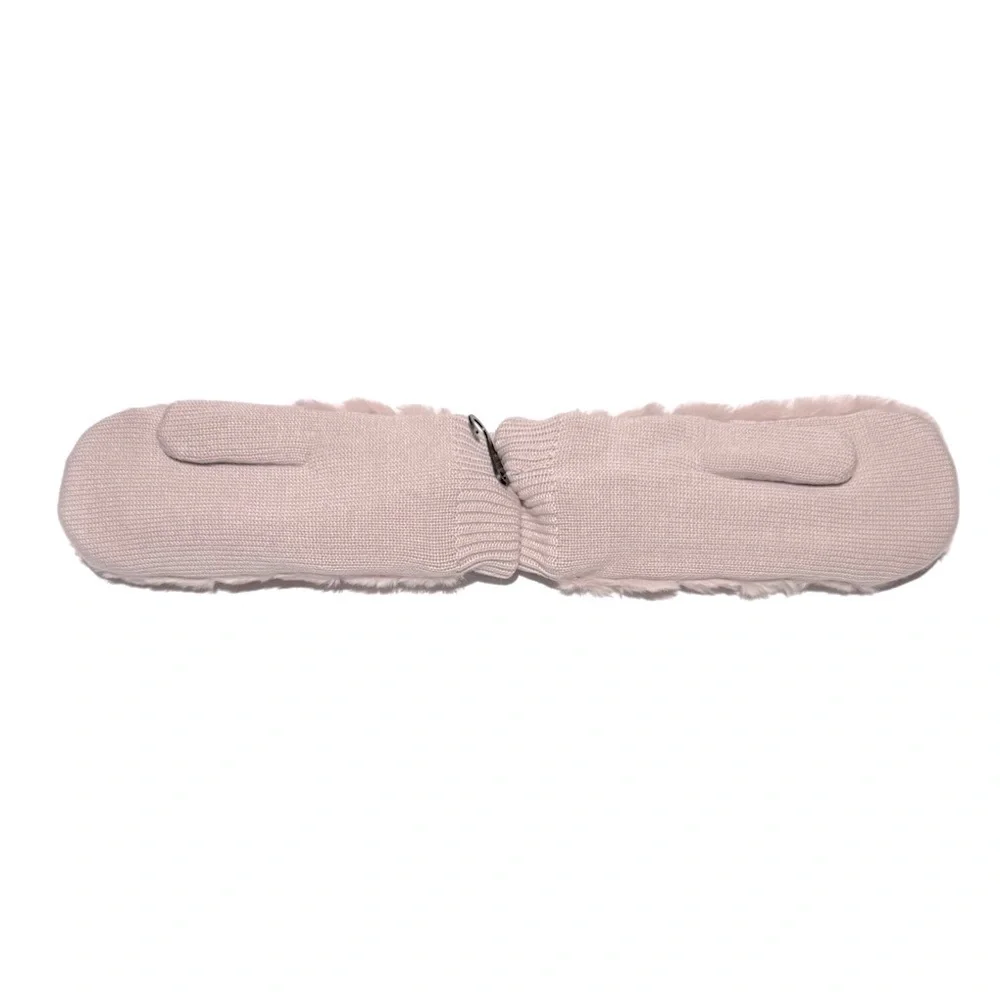 UGG Pink Lush Faux Fur Mittens NWT
